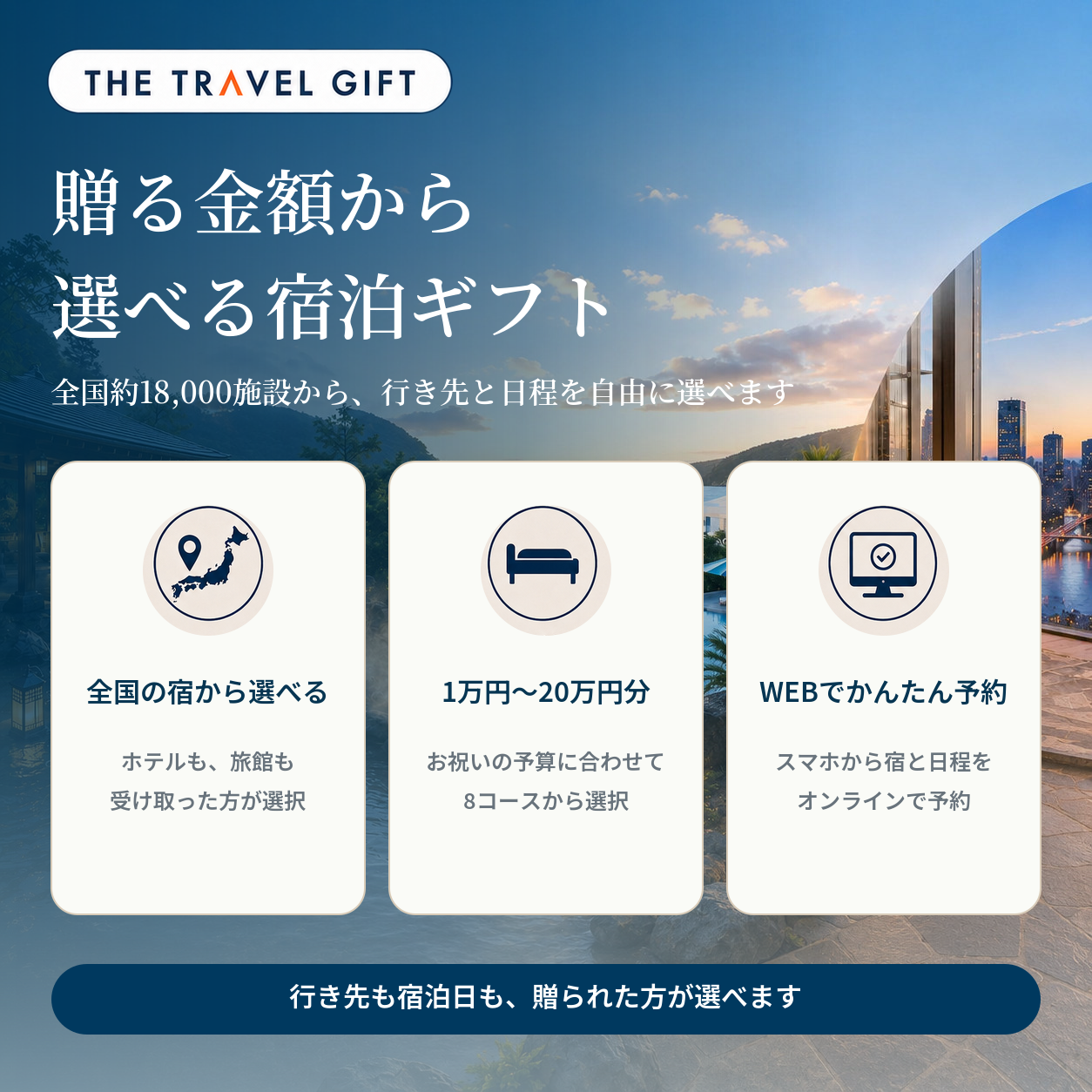 ホテル・旅館宿泊ギフトの商品特徴